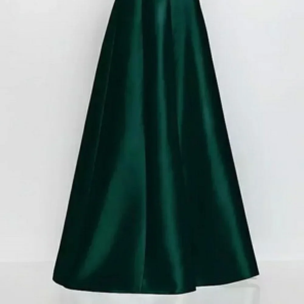 Alfred Sung Evergreen One-Shoulder Bow A-Line Gown D875 - Picture 6 of 6